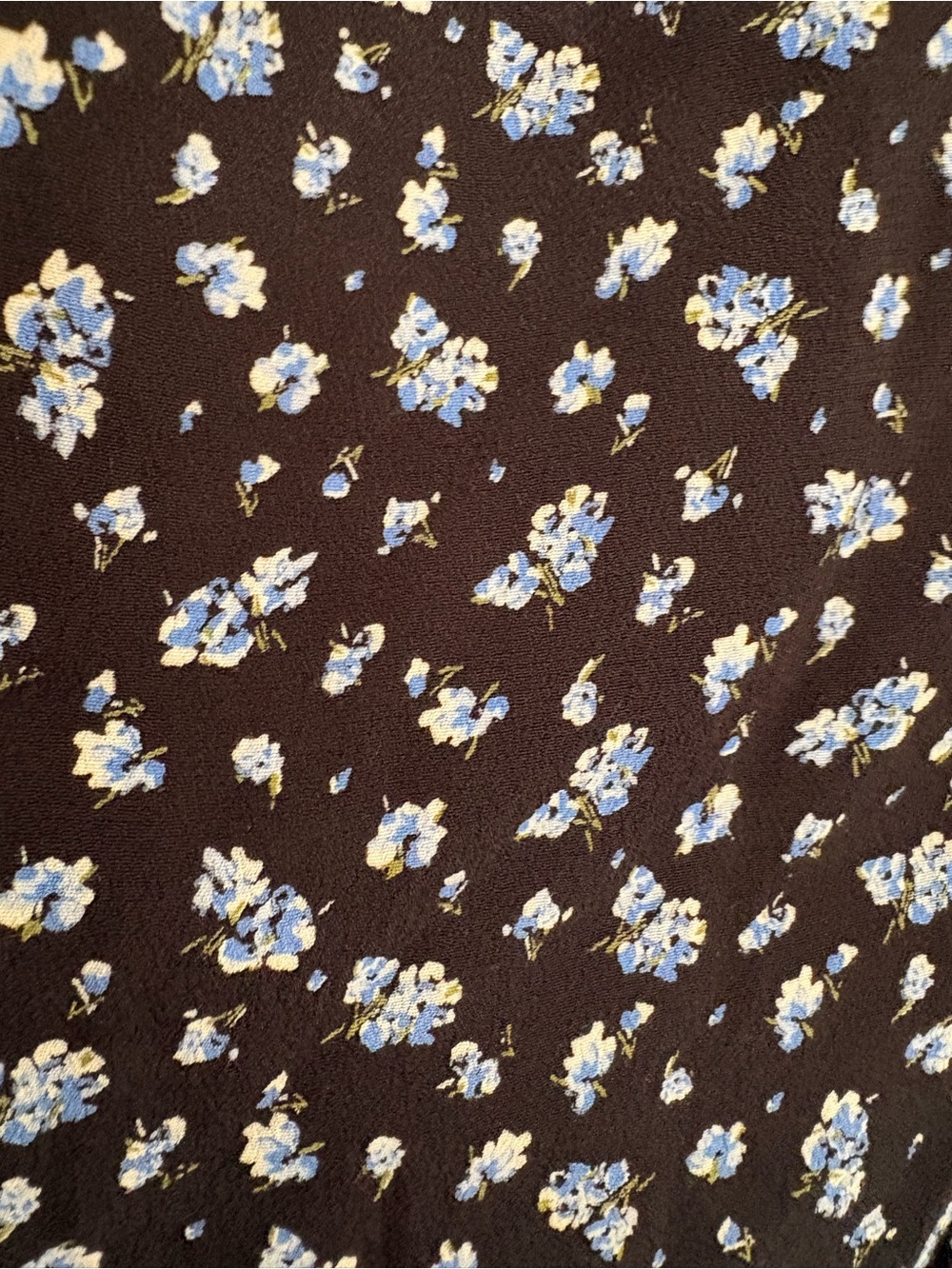 Madewell XXL Black Blouse with Blue and White Floral Print - Picture 2 of 6